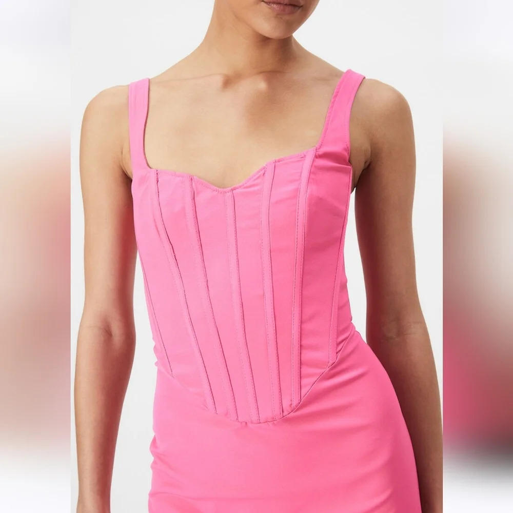 Bardot Pink Midi Dress - Picture 5 of 14